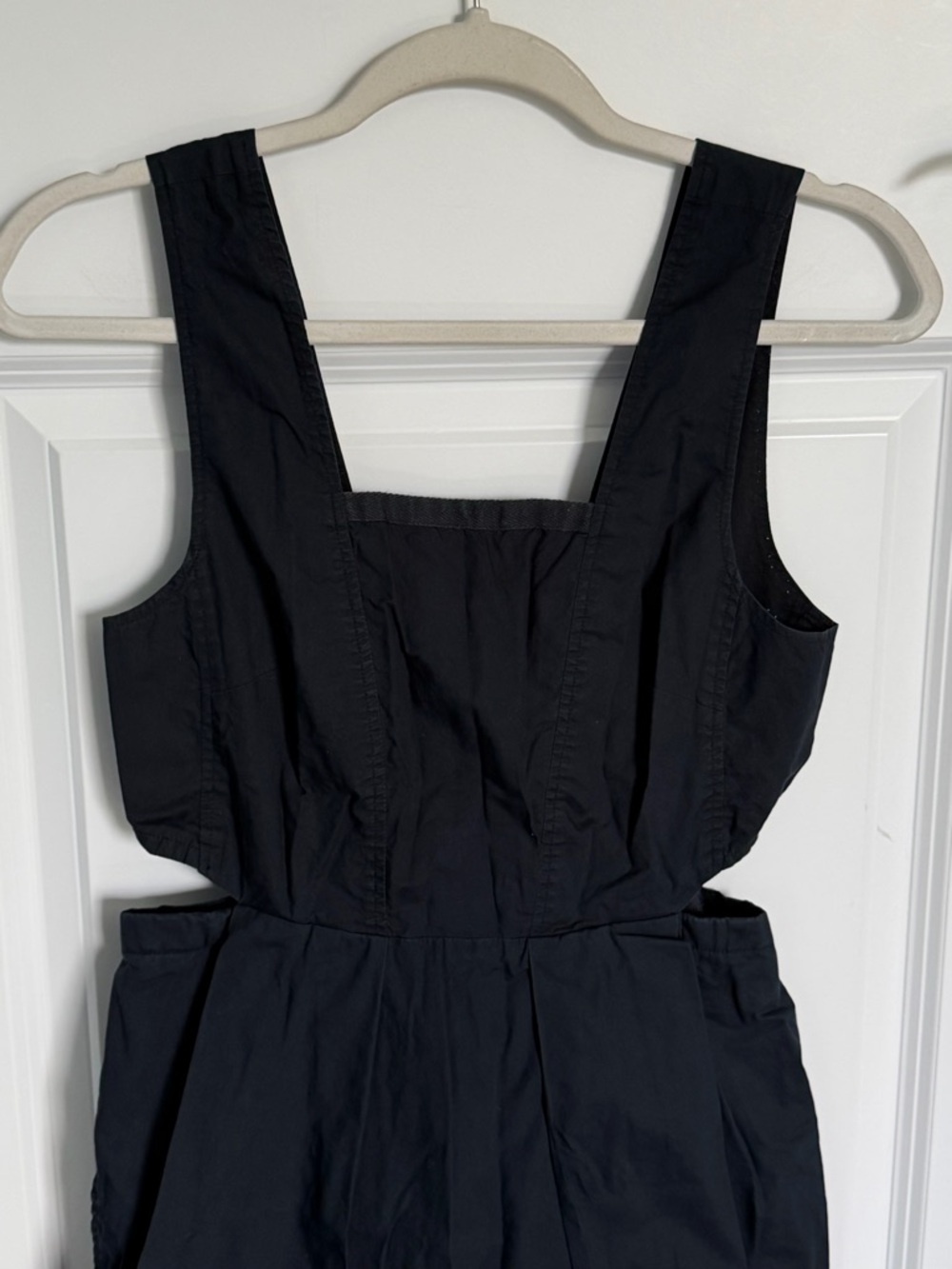 Madewell Black Midi Dress with Side Cutout - Picture 3 of 10